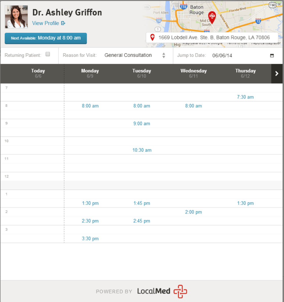 User Interface of LocalMed