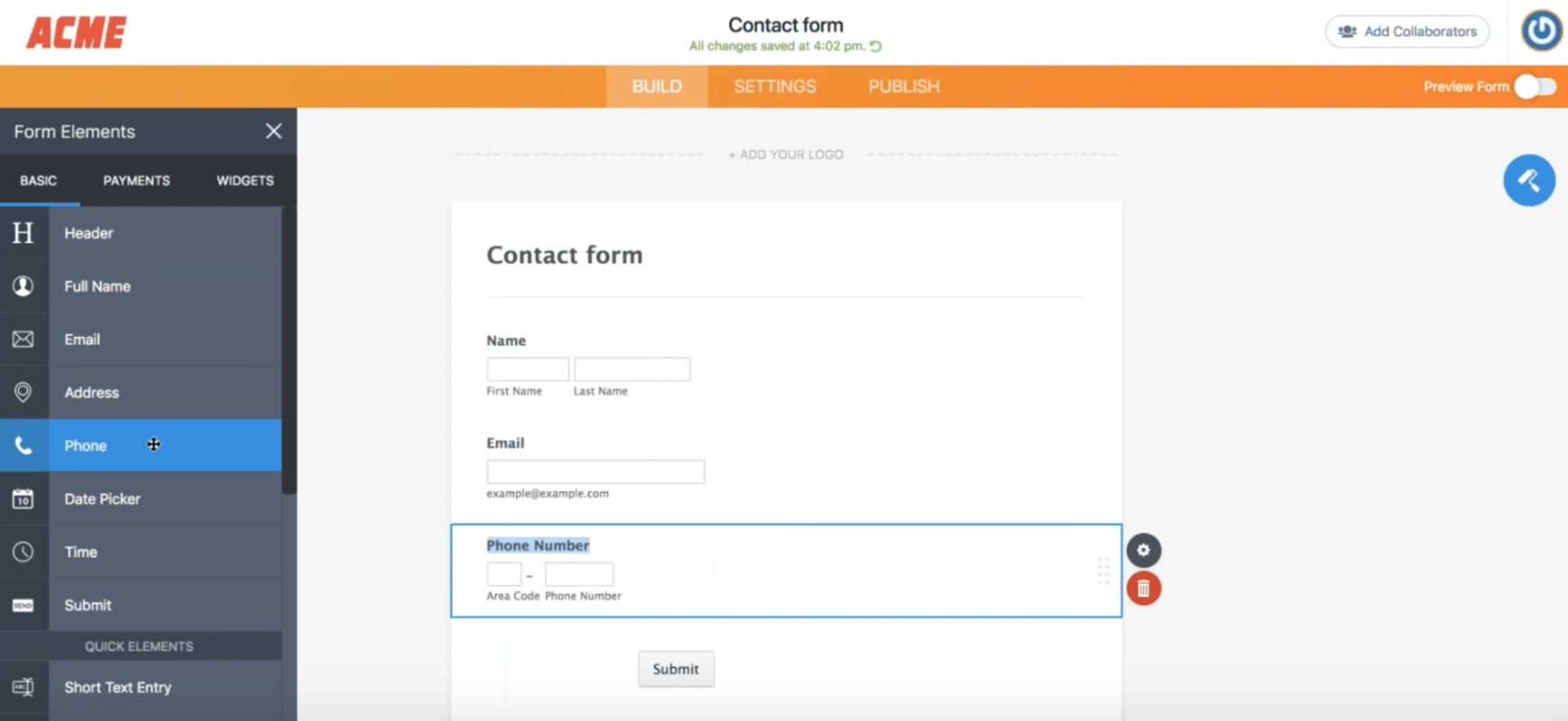 Demo of Classic Form Image-1