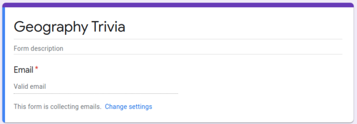google form example