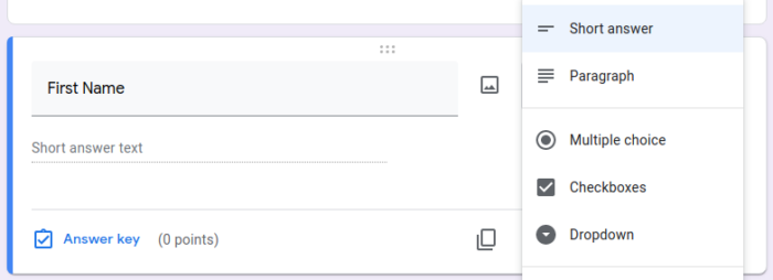 google forms submissions