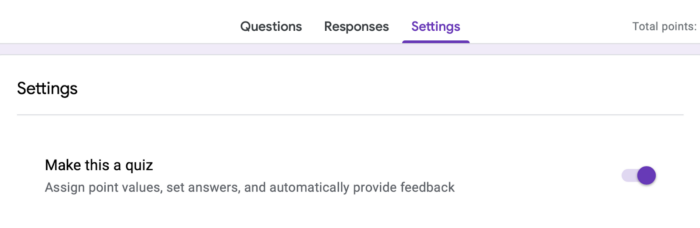 google form settings