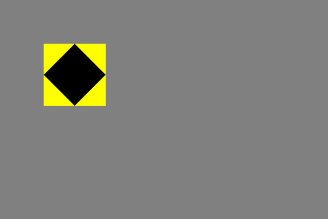 Yellow and black rectangle visual