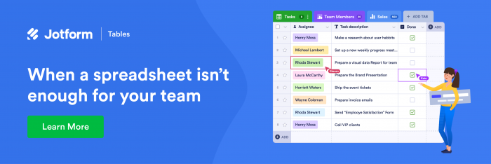Supercharge your hiring using Jotform Tables Image-2