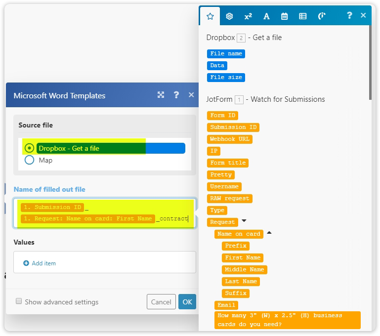 Popolare un Template Word con i Dati del Modulo Image-11
