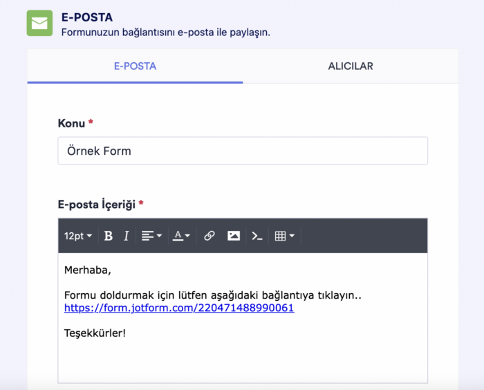 Form Nasıl E-posta ile Gönderilir Image-2