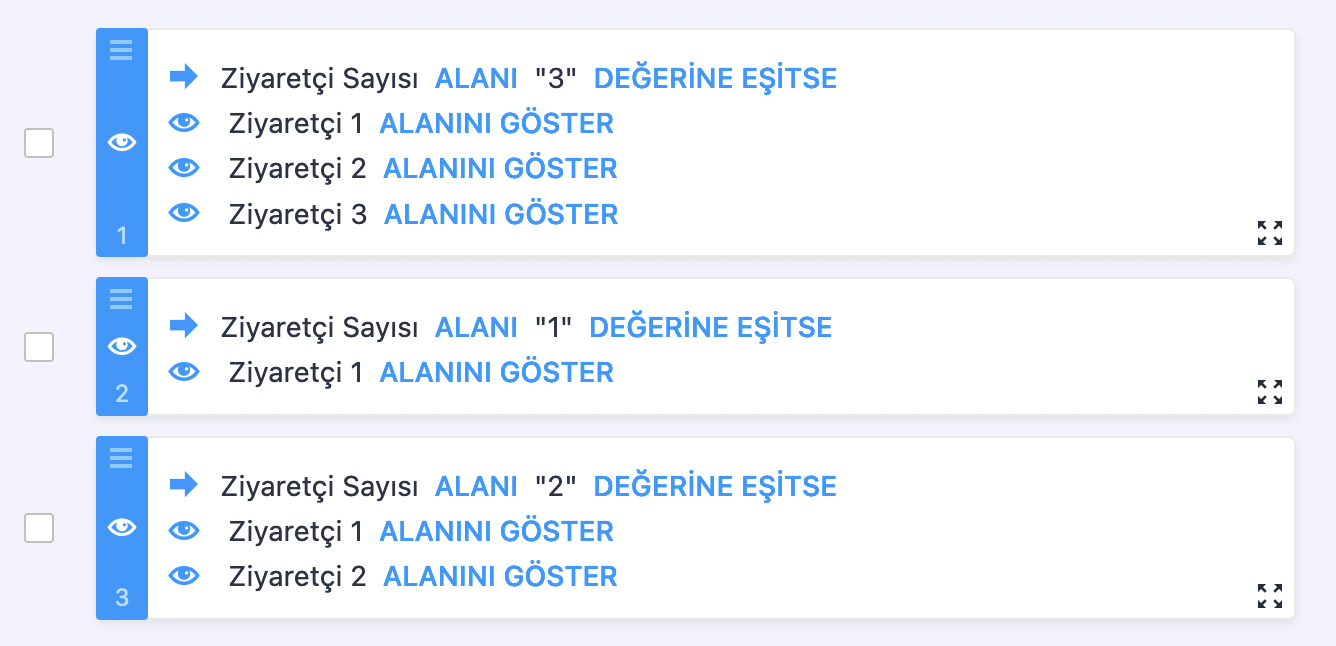 Bölüm Daraltma’yı Kullanarak Birden Çok Alanı Tek Seferde Gizlemek veya Göstermek Image-7