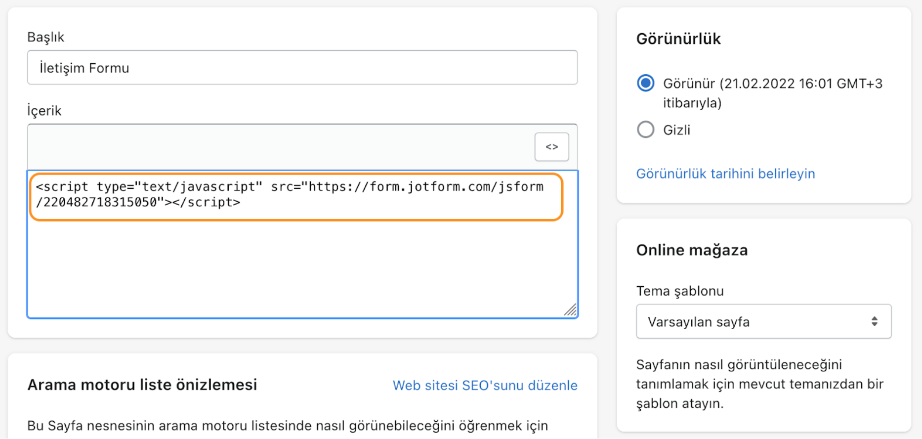 Form Shopify Mağazasına Nasıl Eklenir Image-3