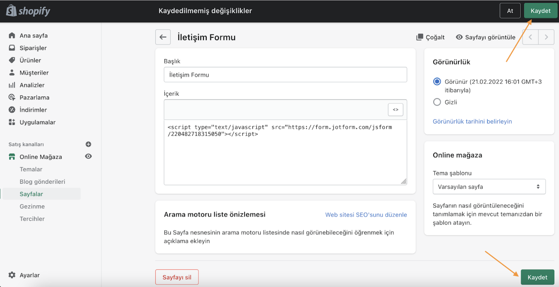 Form Shopify Mağazasına Nasıl Eklenir Image-4