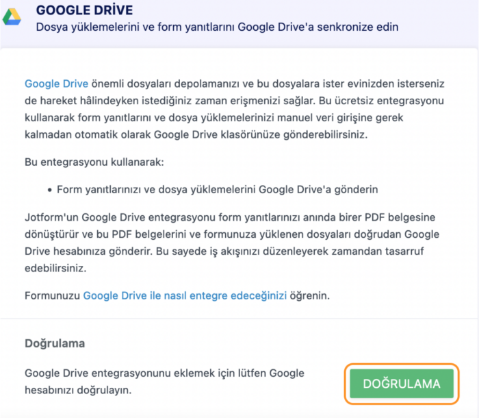 Form Google Drive ile Nasıl Entegre Edilir Image-3
