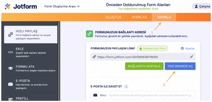 Form Alanlarını URL Parametreleri ile Önceden Doldurmak Image-1