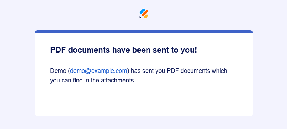 A PDF submission report email