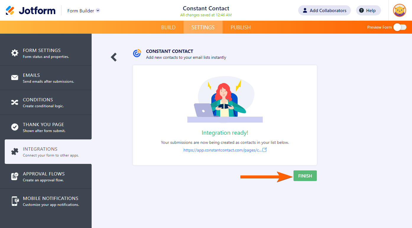 jotform-constant-contact-integration-finish-button