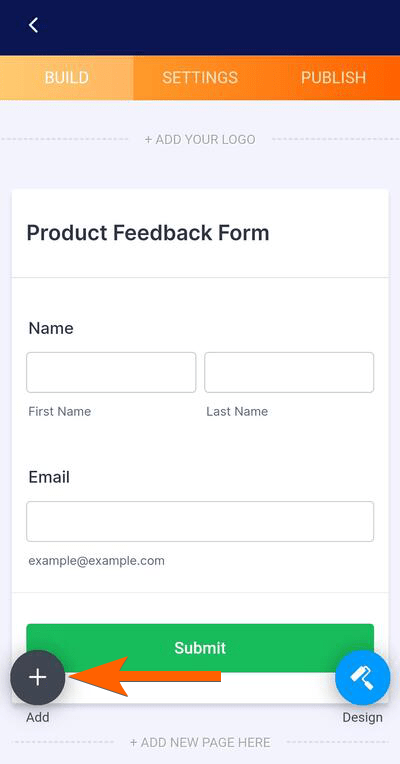 Jotform Mobile Forms Add Element