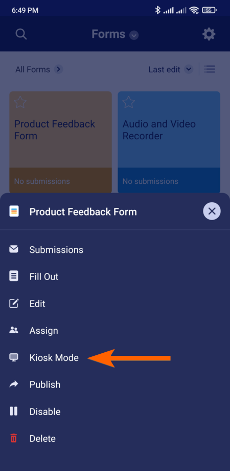 Cara Menggunakan Mode Kios di Formulir Seluler Jotform Image-1