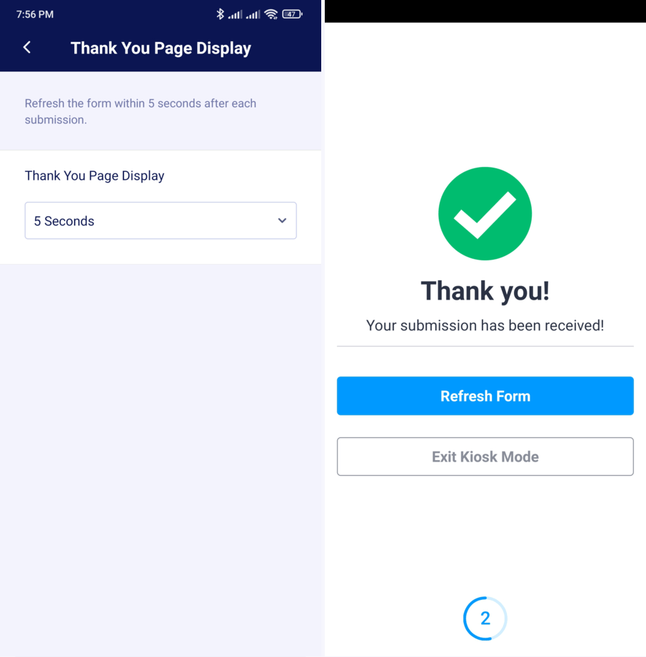 Jotform Mobile Forms Thank You Page Display