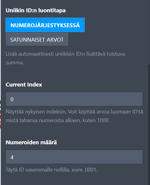 Miten lisätä uniikki ID lomakevastauksiin? Image-2