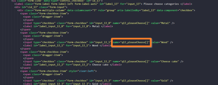 Jotform lomakkeen kenttien esitäyttäminen URL-parametreillä Image-5