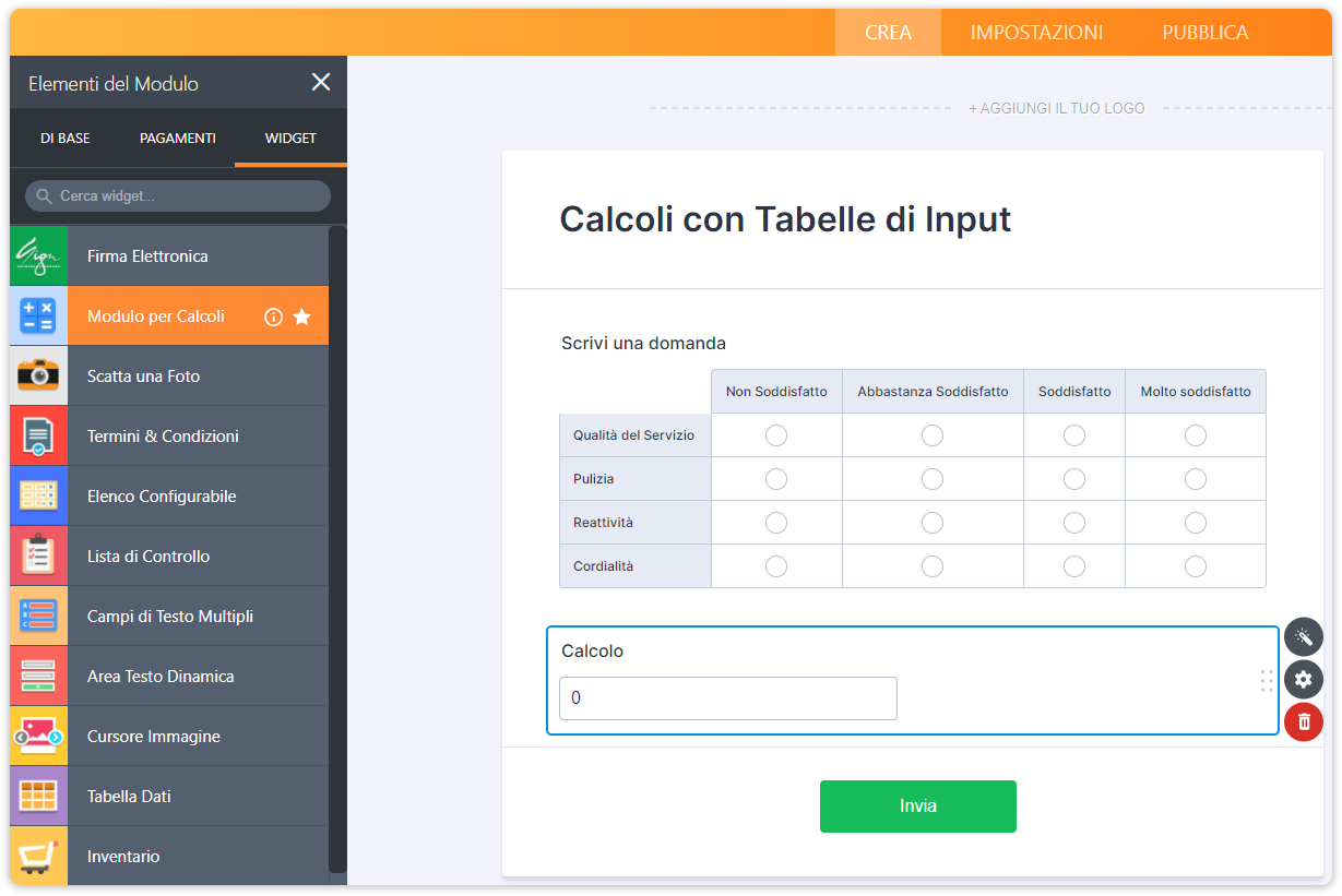 Come Effettuare Calcoli con le Tabelle di Input? Image-4