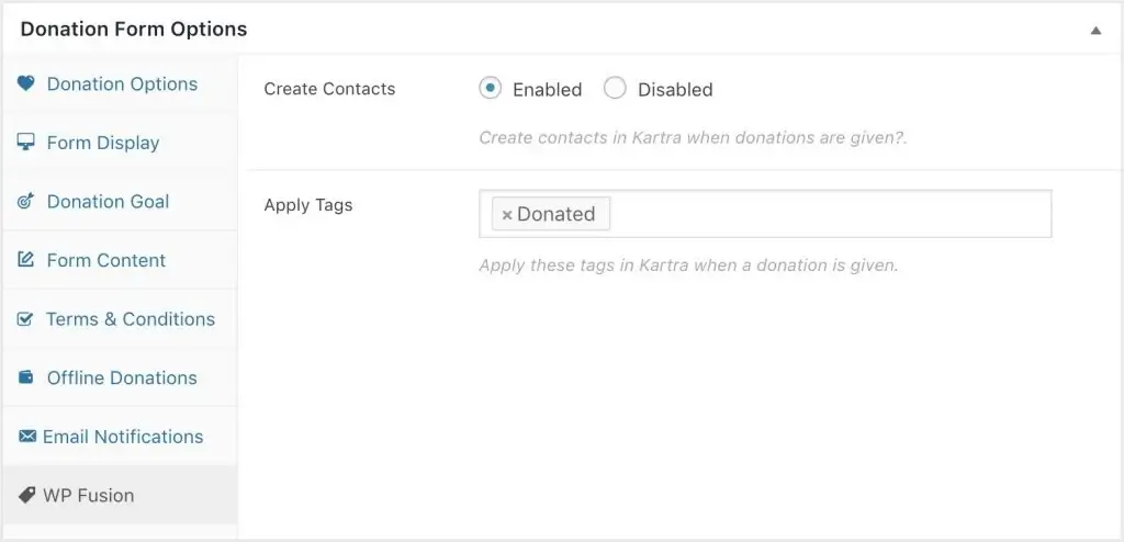 Give WP Donation Form Options