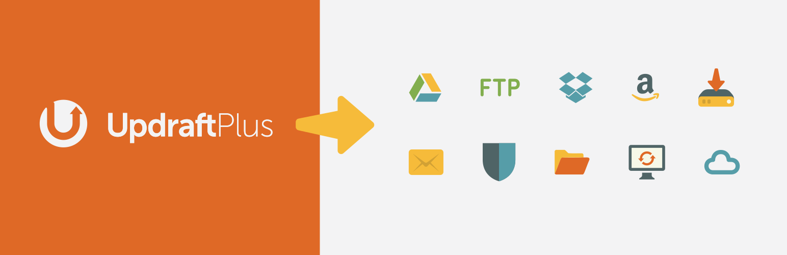 Logo and the applications of UpdraftPlus