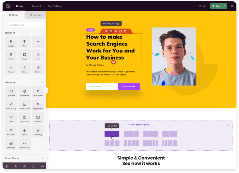 User Interface of SeedProd