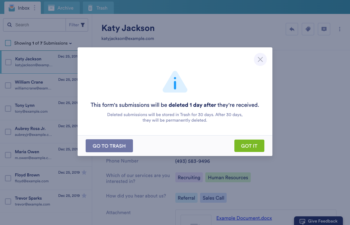 New Auto-Delete Submissions feature for Enterprise Image-6