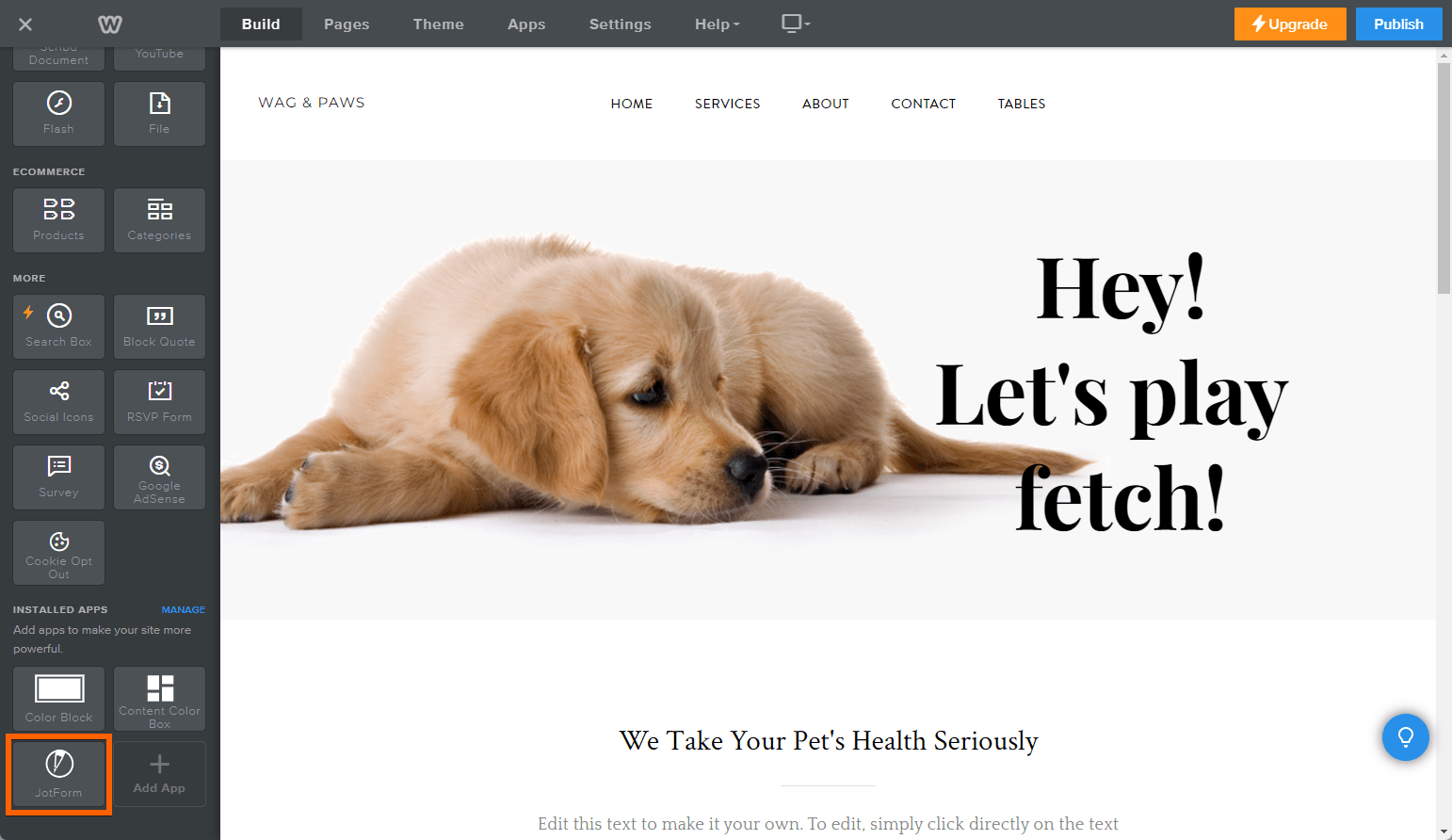 Adding a Form to Your Weebly Website Using Jotform App for Weebly Image-1