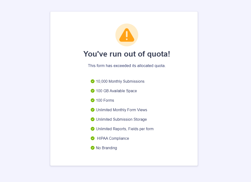 Form over quota