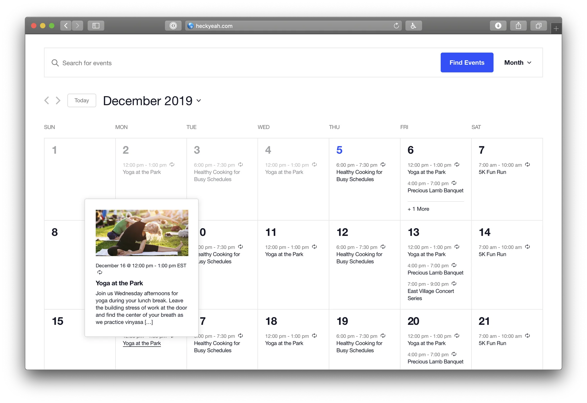 The Events Calendar