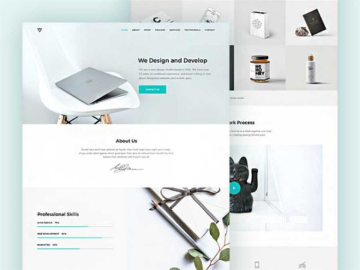 Piroll - A Free PSD Website Template for Portfolio Design