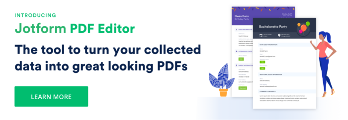 Introducing Jotform PDF Editor: Turn form responses into designed PDFs Image-1