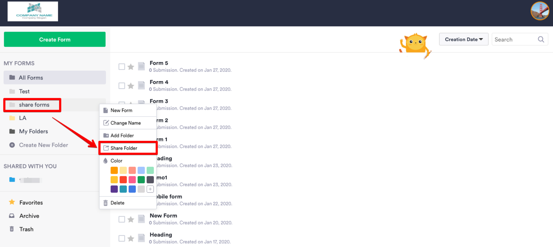 Cara Berbagi Formulir dengan Pengguna Lain di Server Enterprise Image-7