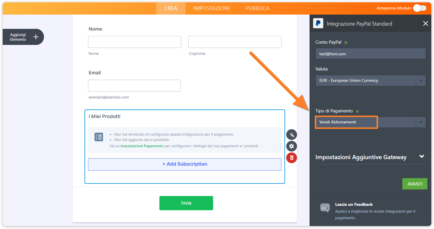 Come Configurare un Modulo per Pagamenti Ricorrenti Image-2