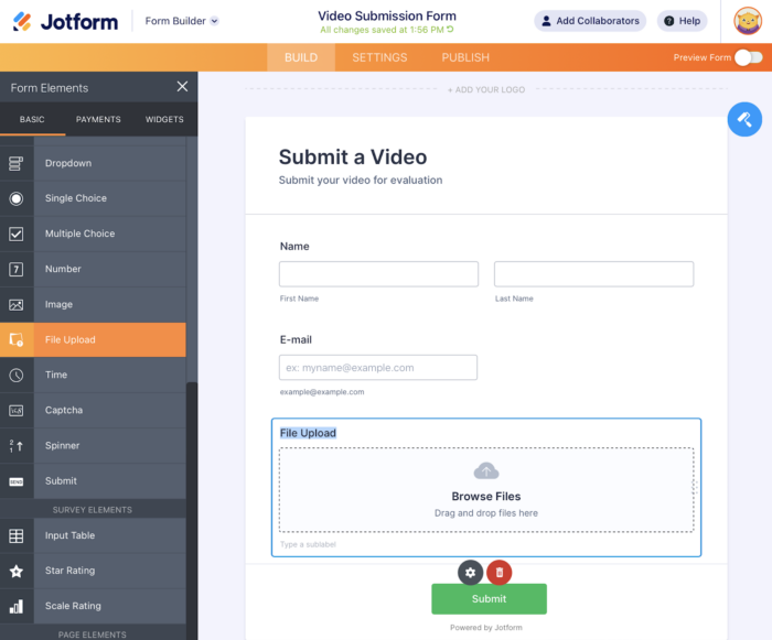 Submit a video