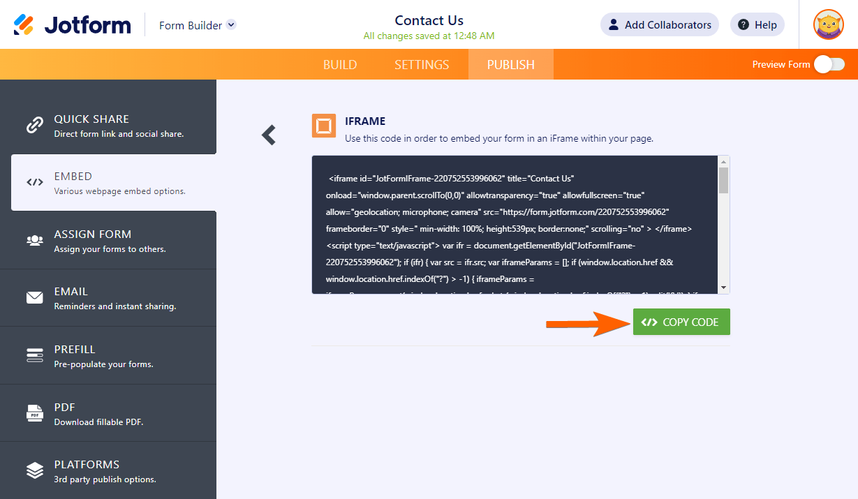 How to Add a Contact Form in SitePad Image-2