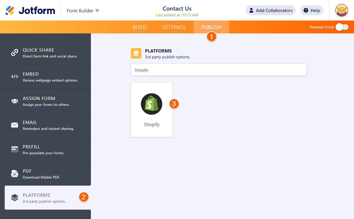 Jotform Platforms