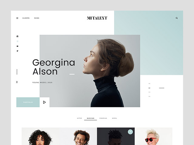 Mi Talent Free PSD Template for Agencies