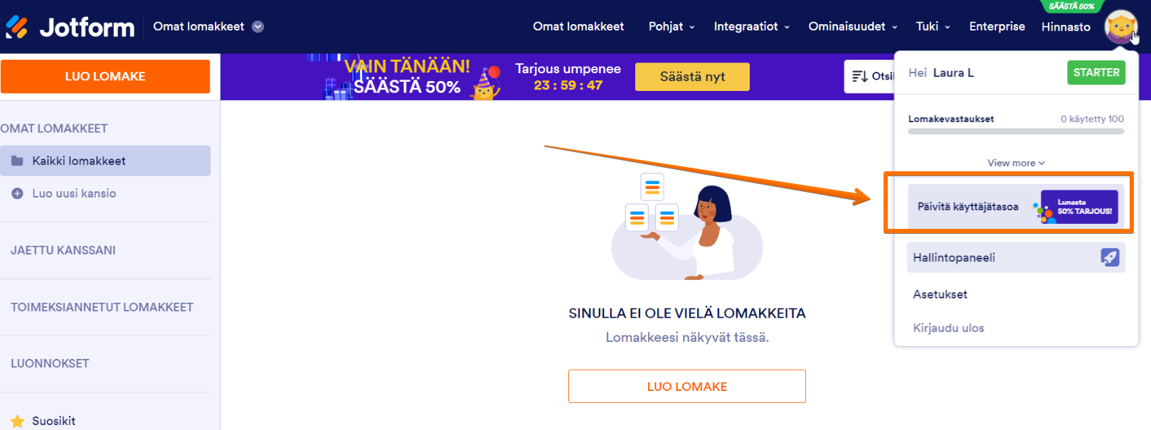 Miten päivittää ja vaihtaa käyttäjätilin käyttäjätasoa Image-1
