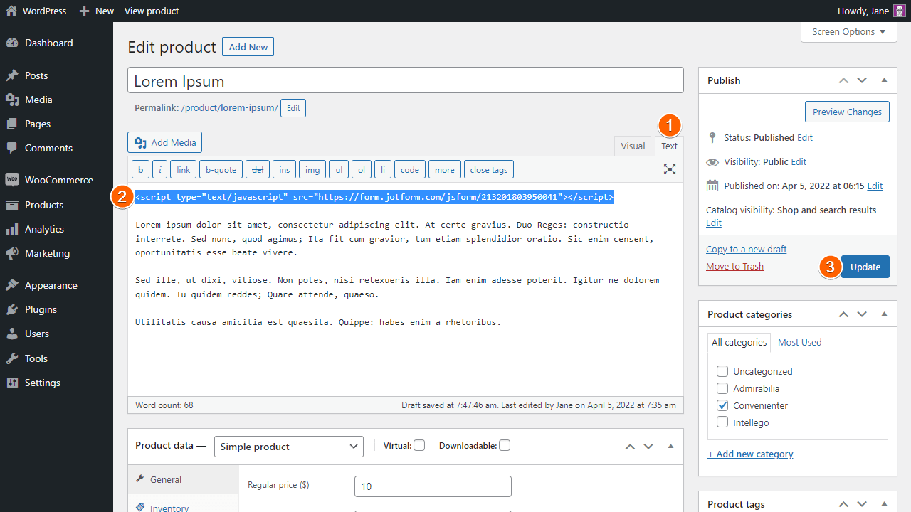 wordpress-product-insert-embed-code-min