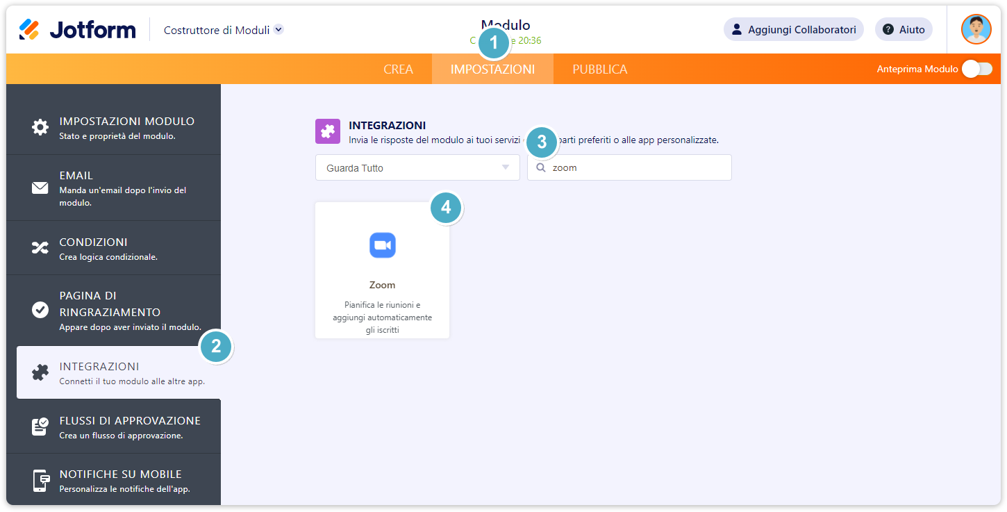 Come Integrare Jotform con Zoom Image-1