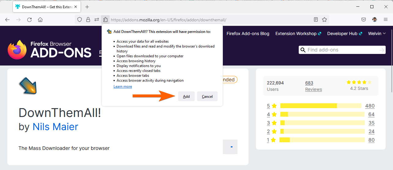 DownThemAll Browser Extension: Download Form Files Image-1