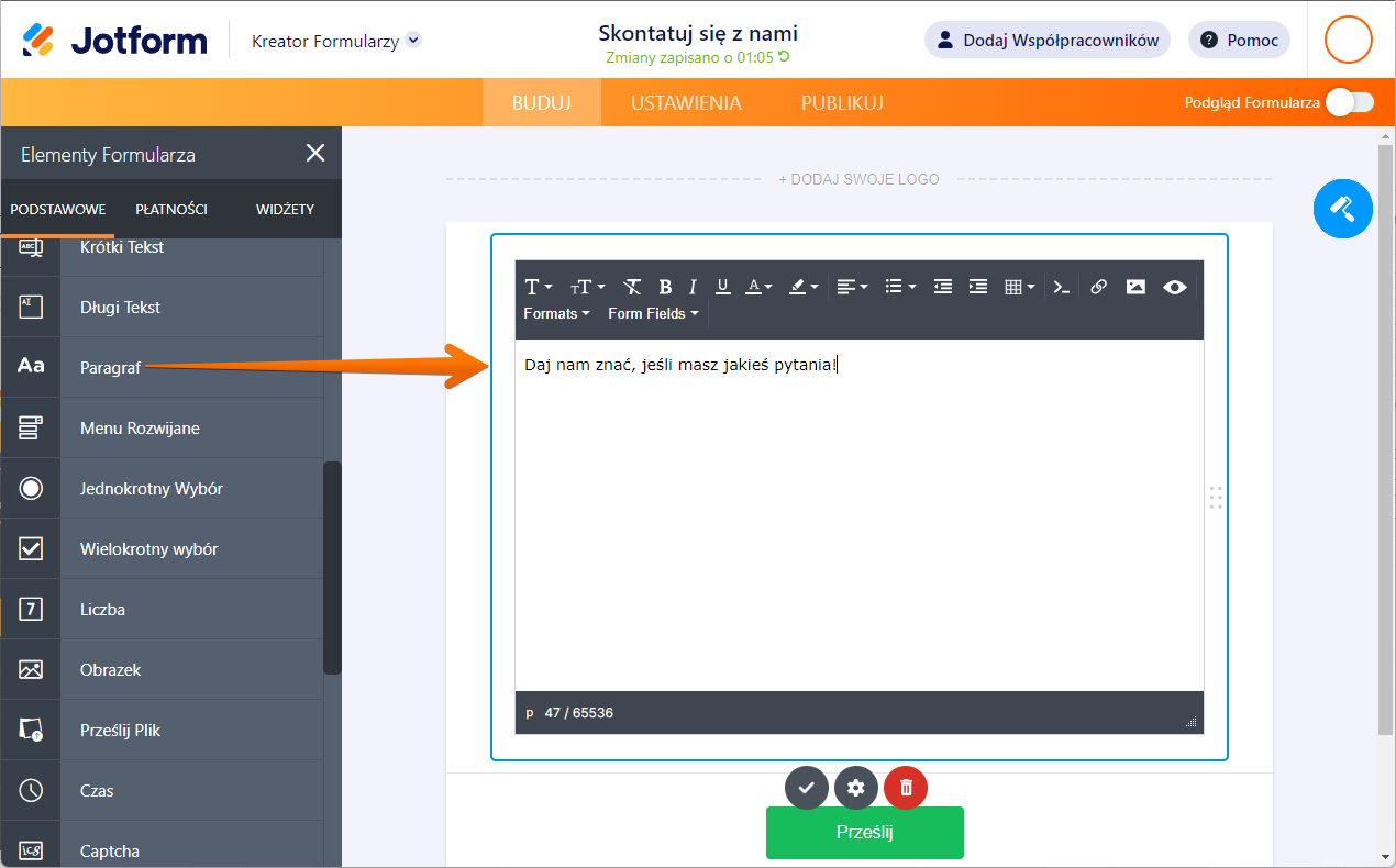Jak Stworzyć Formularz Kontaktowy w Jotform Image-10
