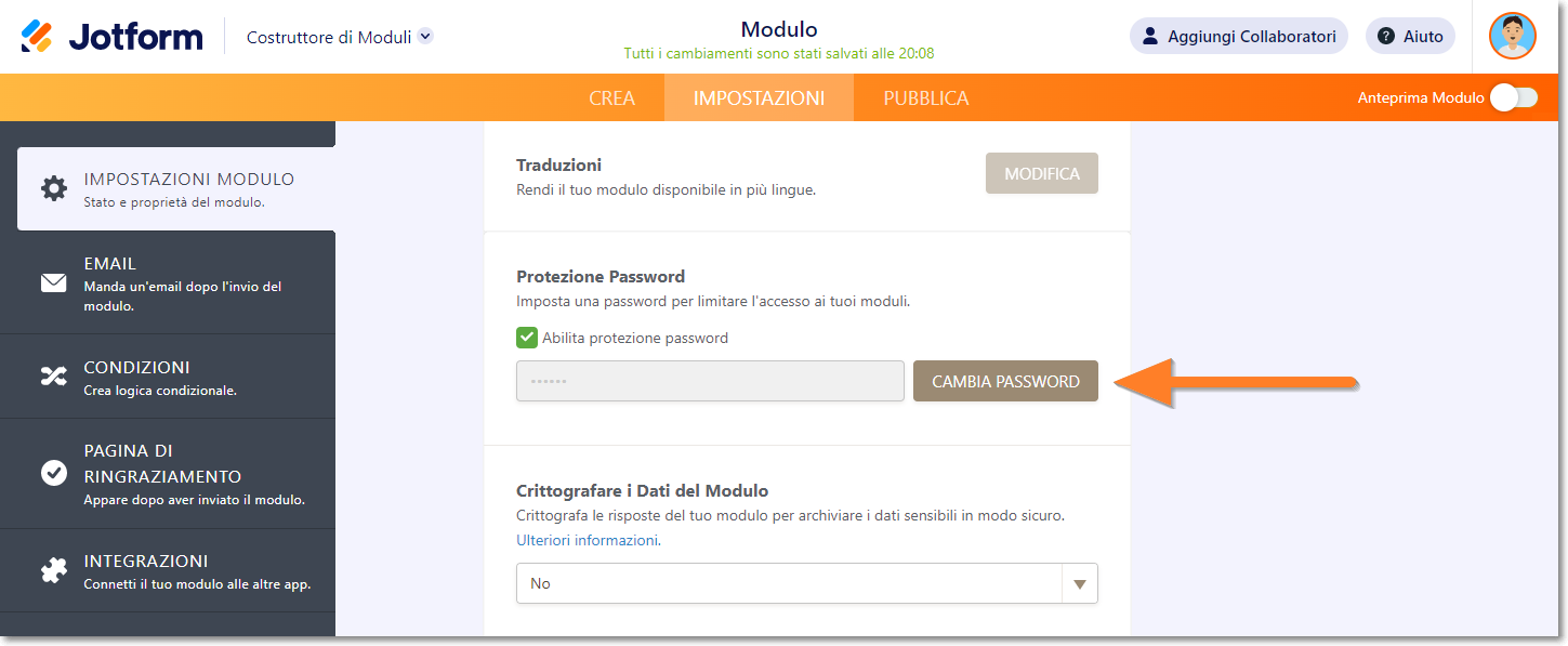 Come Impostare una Password per Proteggere il Modulo Image-3