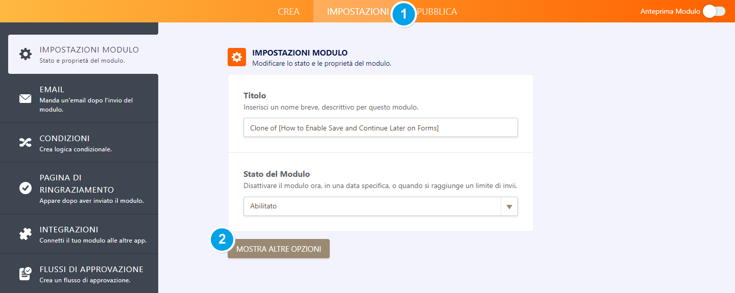 Come Abilitare la Funzionalità Salva e Continua Dopo sui tuoi Moduli Image-2