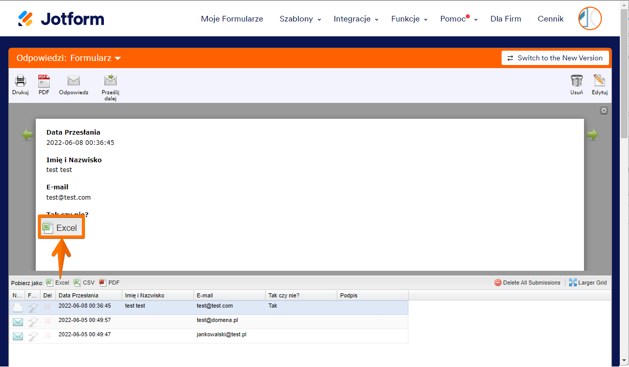 Jak Wyeksportować Dane Formularza do Excela Image-4