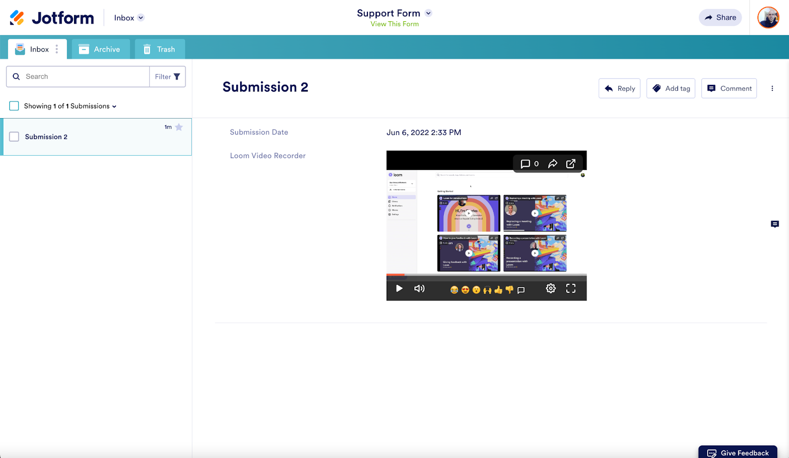 Add Loom videos to your forms with two new widgets Image-13