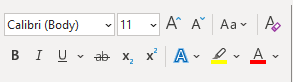 Microsoft Word Change Text Color Menu