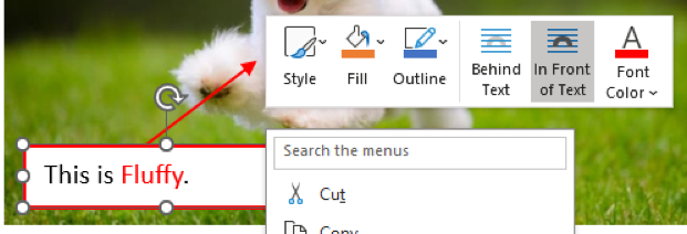 Microsoft Word Box Color