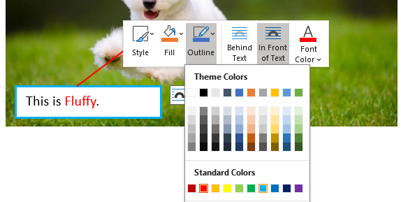 Microsoft Word Box Color Change