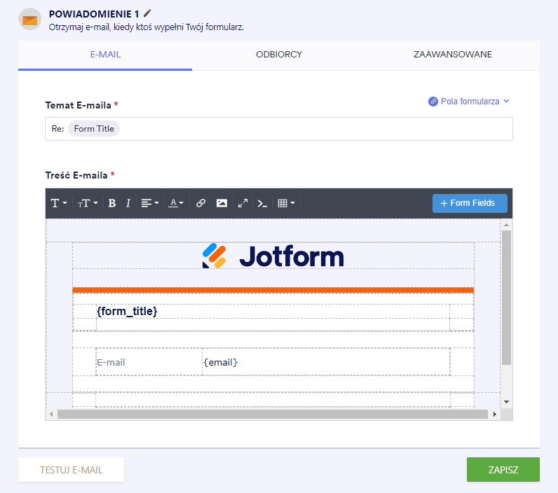 Konfiguracja Powiadomień E-mail Image-1